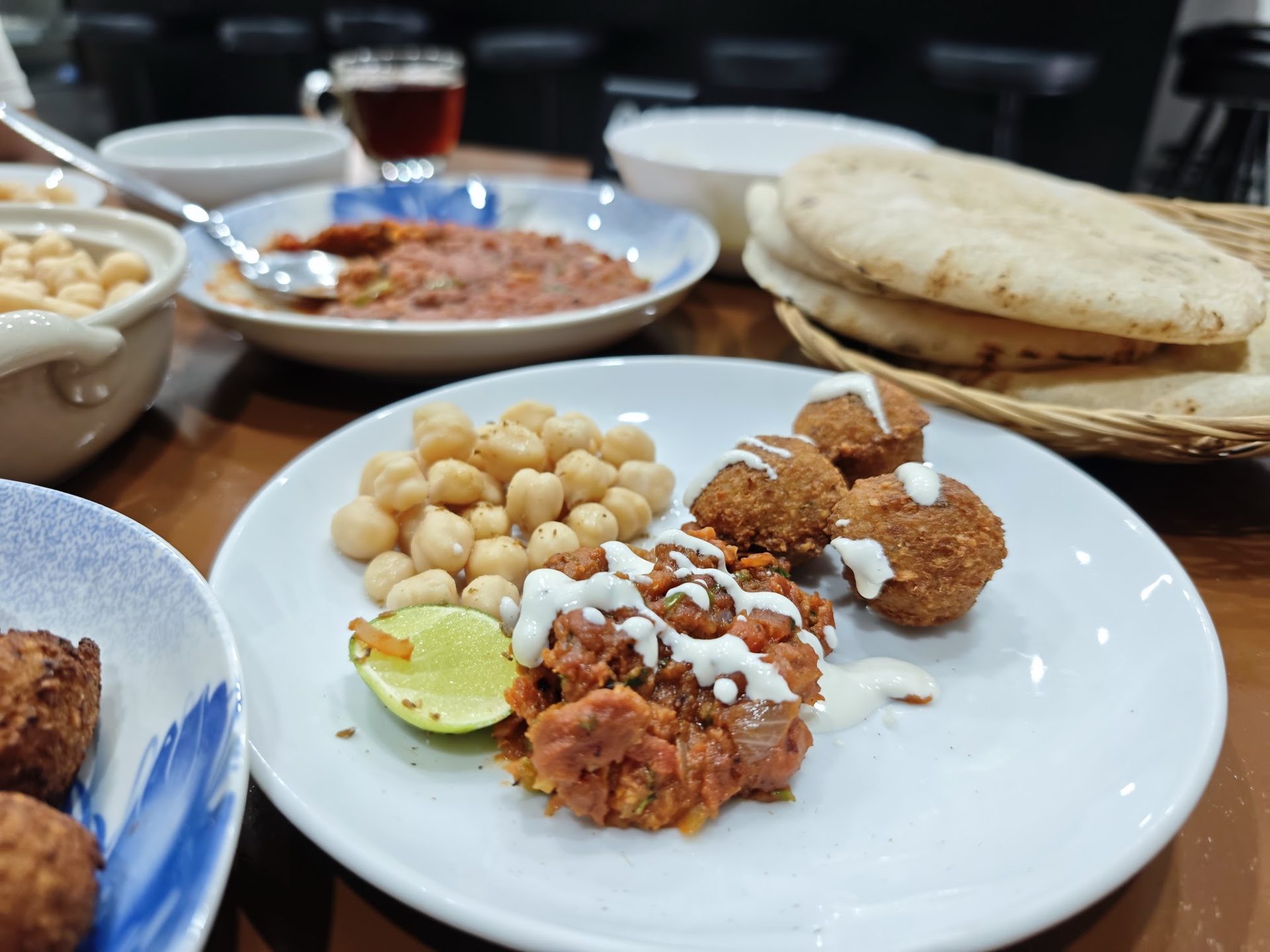 A freshly prepared Middle Eastern dish at Jerusalem Restaurant Patong